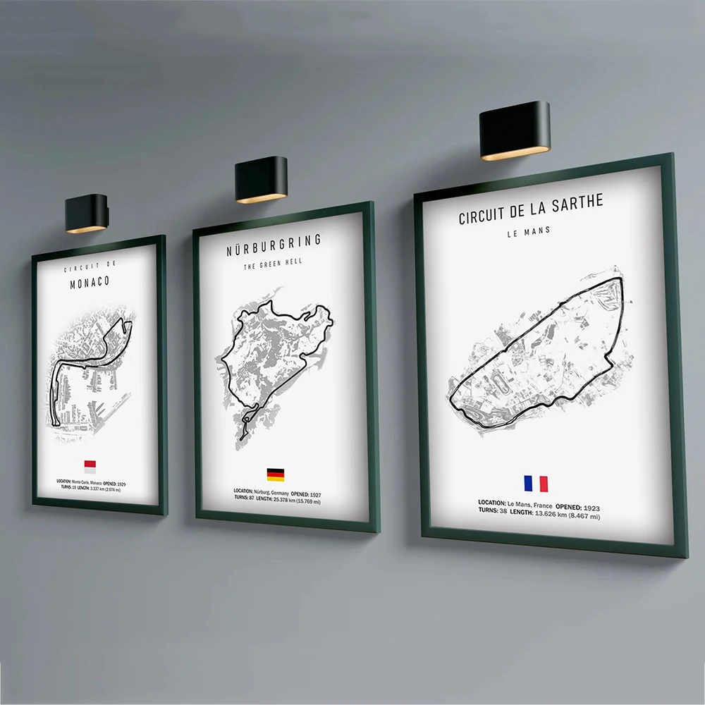 Badminton Poster - F1 인터내셔널 트랙 서킷 캔버스 페인팅