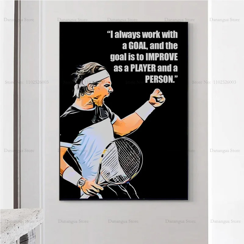 Rafaels 새로운 따옴표 Nadals 테니스 선수  - Badminton Poster 리뷰 및 가격