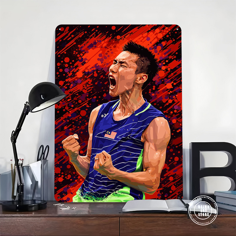 승리 축하하는 배드민턴 선수 3D 프린팅 질감 포스터  - Badminton Poster 리뷰 및 가격